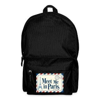 Meet Me in Paris Poster - Backpack - black - Front