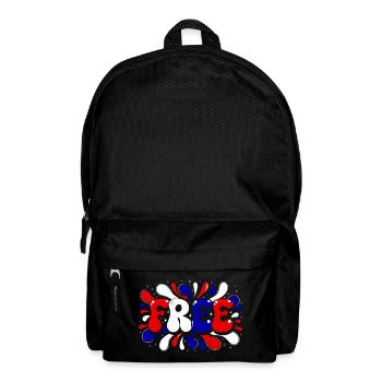Liberté Splash Typographie Tricolore - Sac à dos - noir - Devant