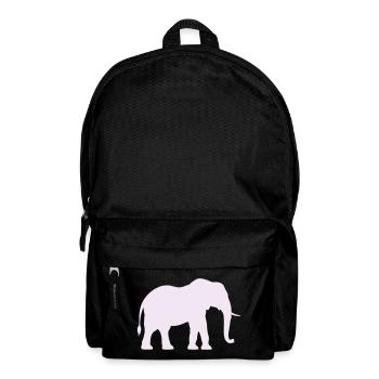 Elephant Silhouette Pastel Rose - Backpack - black - Front