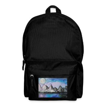 Mondnacht am stillen See - Rucksack - Schwarz - Vorne