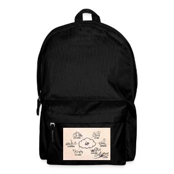 Azzo - Rucksack - Schwarz - Vorne