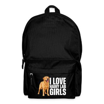 Ich liebe behaarte Labrador-Mädchen Labrador Retriever - Rucksack - Schwarz - Vorne
