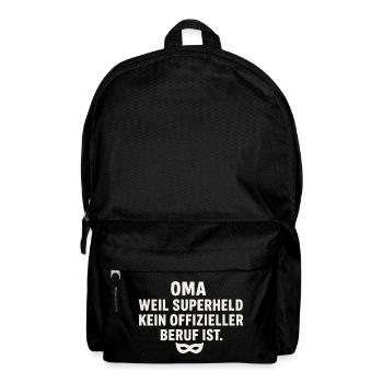 Oma: Weil Superheld kein offizieller Beruf ist - Rucksack - Schwarz - Vorne