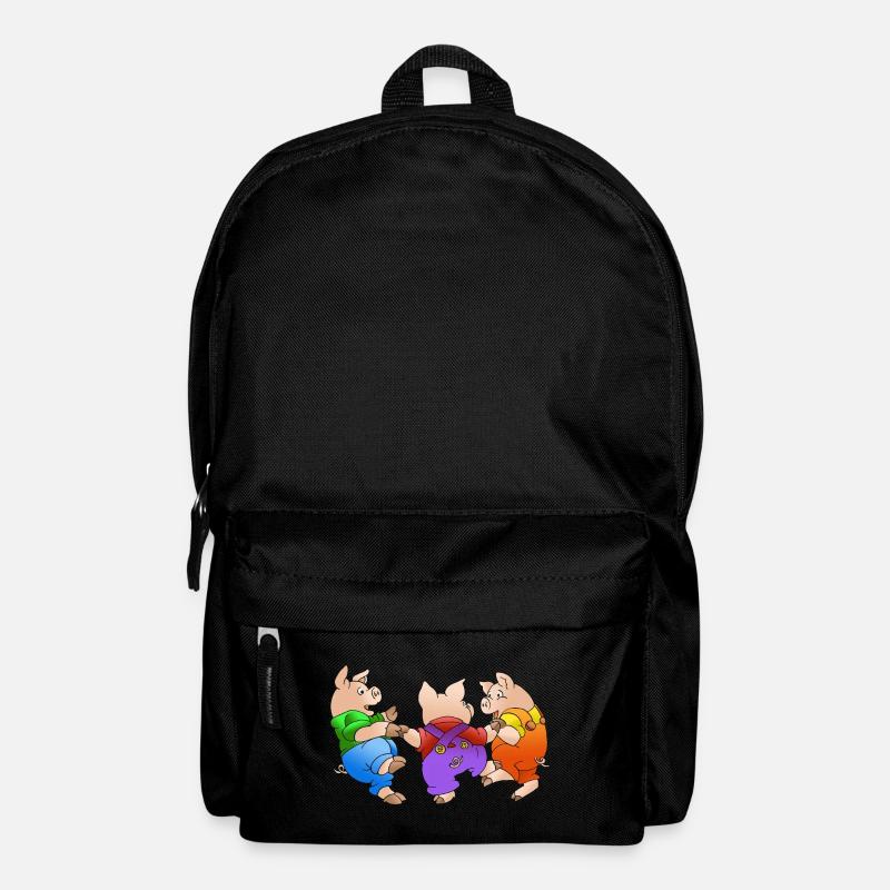drei Ferkel - Rucksack - Schwarz