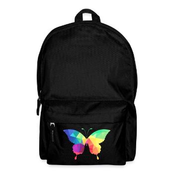 Bunter Schmetterling - Rucksack - Schwarz - Vorne