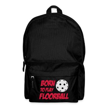 Born To Play Floorball - Rucksack - Schwarz - Vorne