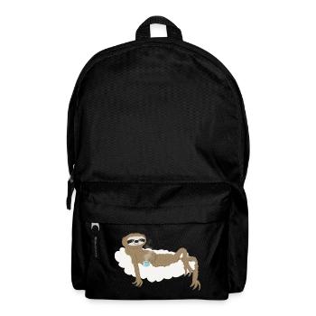 Faultier_auf_Wolke - Rucksack - Schwarz - Vorne