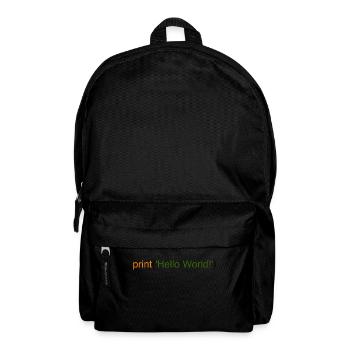 Hello World Python - Backpack - black - Front