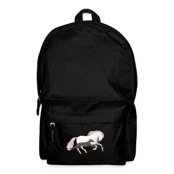 Galgo und Pferd - Rucksack - Schwarz - Vorne