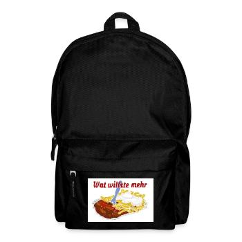 Currywurst mit Pommes - Rucksack - Schwarz - Vorne