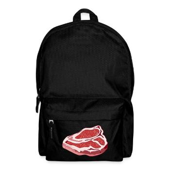 magnificent raw T Bone Steak for barbecues - Backpack - black - Front