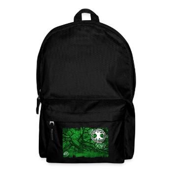 eiche mit lebensbaum grün - Rucksack - Schwarz - Vorne