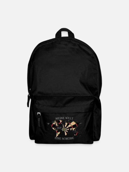 Meine Welt ist eine Scheibe Dart spielen; darten - Rucksack - Schwarz