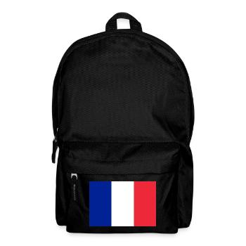 sticker flag of France drapeau de la France - Backpack - black - Front