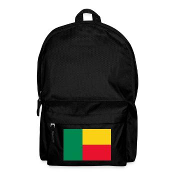 drapeau autocollant du Bénin Aufkleber Fahne Bénin - Sac à dos - noir - Devant