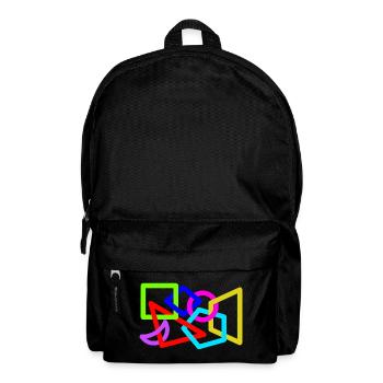 Formes néon entrelacées - Sac à dos - noir - Devant