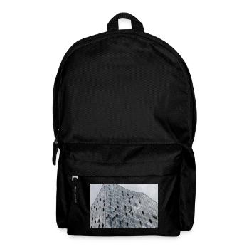 Elbphilharmonie mit Fensterputzern - Rucksack - Schwarz - Vorne