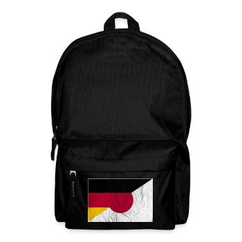 Vintage Germany Japan Flag Flag Football - Backpack - black - Front