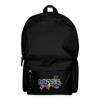 Leipzig Deutschland Stadt Graffiti Sprayer Skater - Rucksack - Schwarz - Vorne