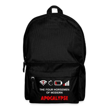 Vier Reiter der Modernen Apokalypse Gaming Nerd - Rucksack - Schwarz - Vorne