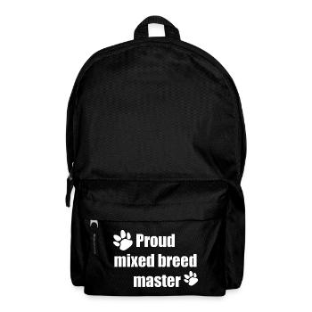 herrchensprüche, Proud Mixed Breed Master - Rucksack - Schwarz - Vorne
