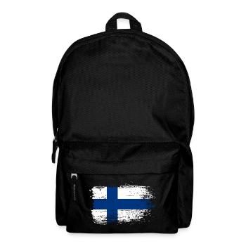 Grunge Finnish Flag Graphic - Backpack - black - Front