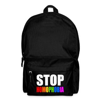 Stop homophobia - Rucksack - Schwarz - Vorne
