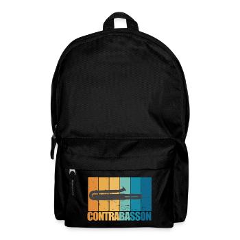 Kontrafagott Vintage Musiker Instrument Geschenk - Rucksack - Schwarz - Vorne