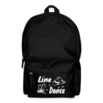 linedance mit stiefel, Tanz Tshirt für Westernfest - Rucksack - Schwarz - Vorne
