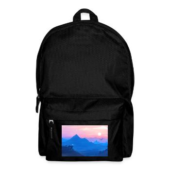 A Stellar Wolf Dream: Farben der Morgenröte - Poster - Rucksack - Schwarz - Vorne