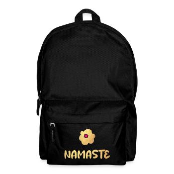 Namaste Yoga Blume Gold Meditation vibes om - Rucksack - Schwarz - Vorne