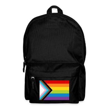 LGBT Pride Flag / New Rainbow Progress Flag - Backpack - black - Front