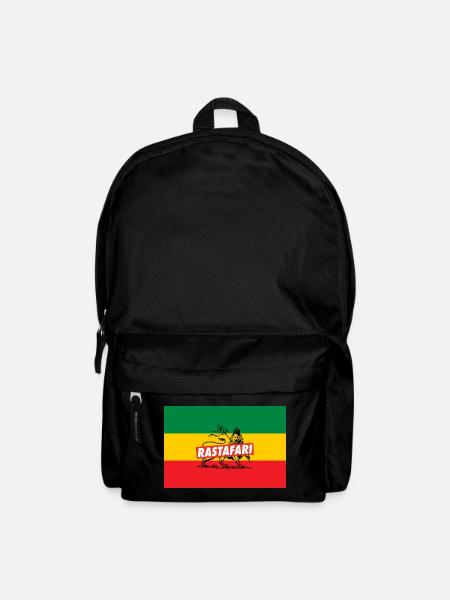 REGGAE FLAGGE - RASTA LION - JAH RASTAFARI - Rucksack - Schwarz