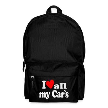J’aime toutes mes voitures - Sac à dos - noir - Devant