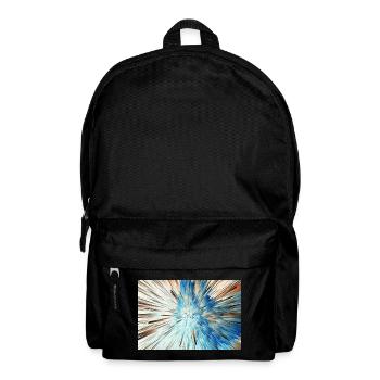 Radiale Blaue Explosion - Rucksack - Schwarz - Vorne