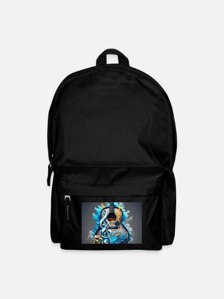 colorful acoustic guitar - Backpack - black