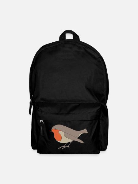 Rotkehlchen - Rucksack - Schwarz