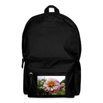 Abeille, Miel Scène Sur Fleur Colorée, Dahlia - Sac à dos - noir - Devant