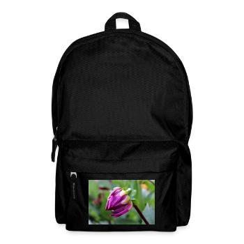 Dahlia Red Violet Blossom ,Flower - Backpack - black - Front