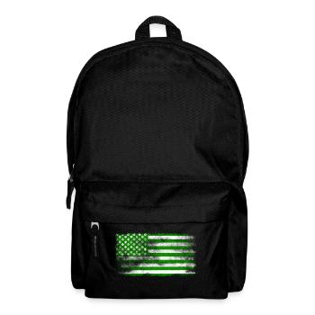 Drapeau de la Saint-Patrick irlandais américain lavé - Sac à dos - noir - Devant