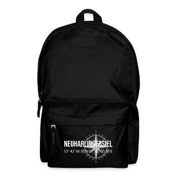 Koordinaten Neuharlingersiel - Rucksack - Schwarz - Vorne