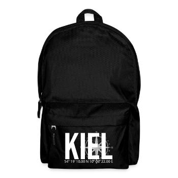 Koordinaten Kiel - Rucksack - Schwarz - Vorne