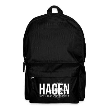 Koordinaten Hagen - Rucksack - Schwarz - Vorne