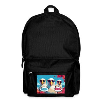 Moin Moin Möwen - Rucksack - Schwarz - Vorne