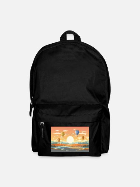 Heißluftballons - Rucksack - Schwarz