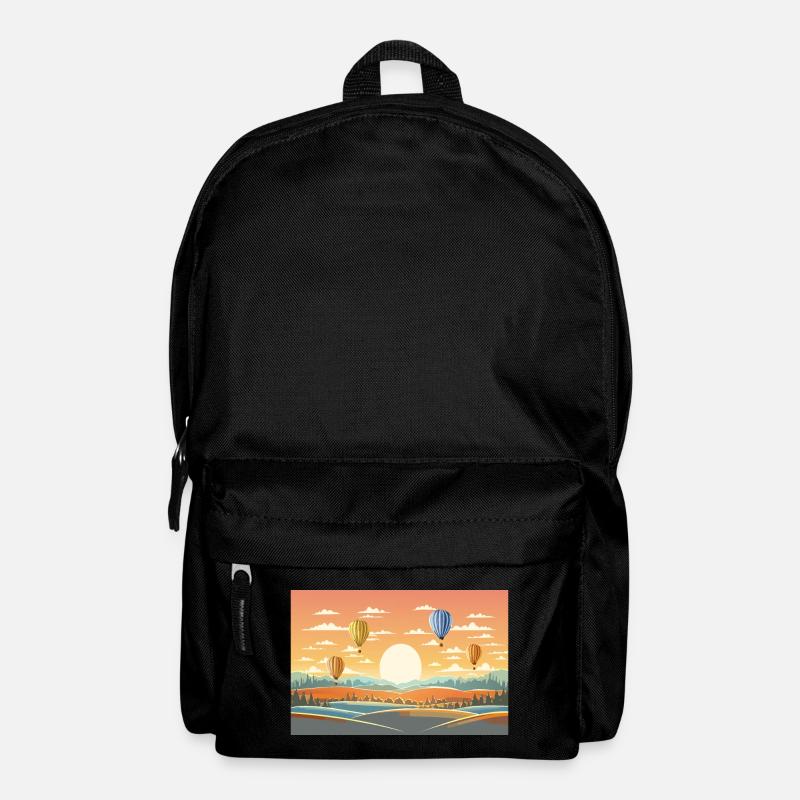 Heißluftballons - Rucksack - Schwarz