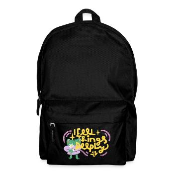 Je ressens les choses profondément – Grenouille émotionnelle - Sac à dos - noir - Devant