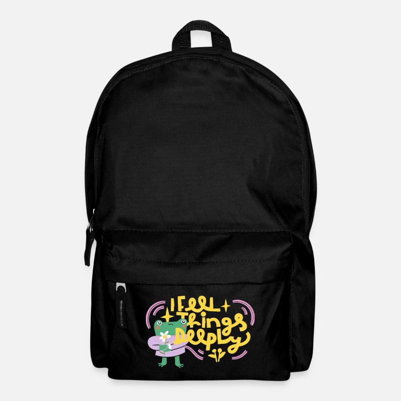 I Feel Things Deeply – Emotionaler Frosch - Rucksack - Schwarz