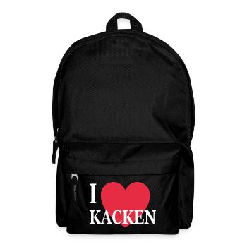 I love poop satire humor funny sayings - Backpack - black - Front