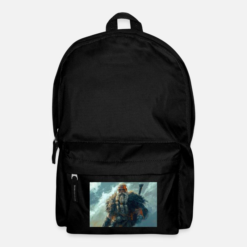Poster Illustration Viking - Backpack - black